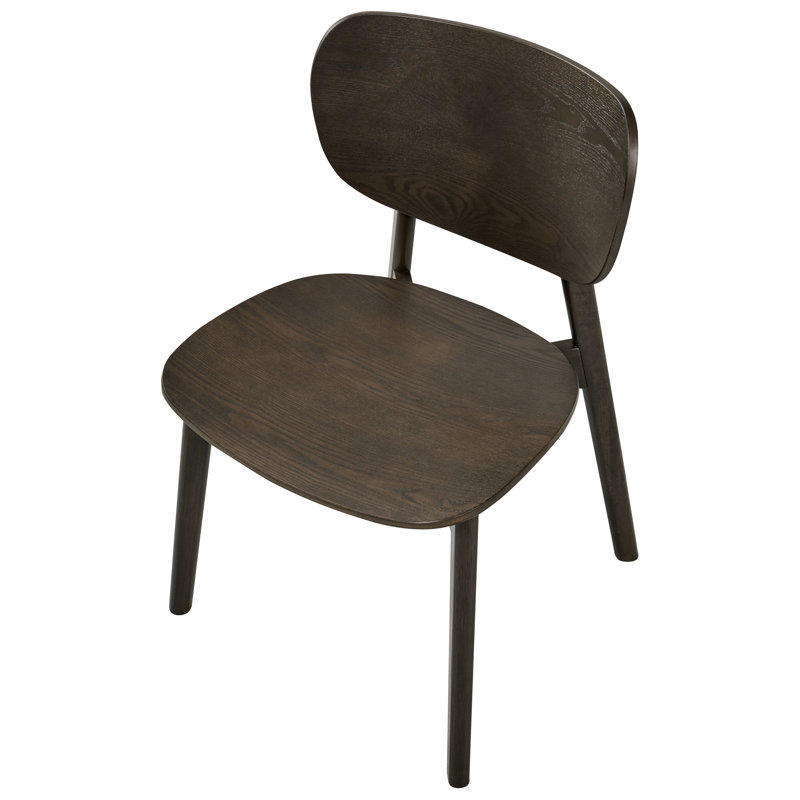 42cm H Solid Wood Side Chair, Brown