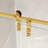50-54" x 76" H Frameless Sliding Shower Door, 5/16" (8mm) Clear Tempered Glass, Stainless Steel Frame,Brushed Gold