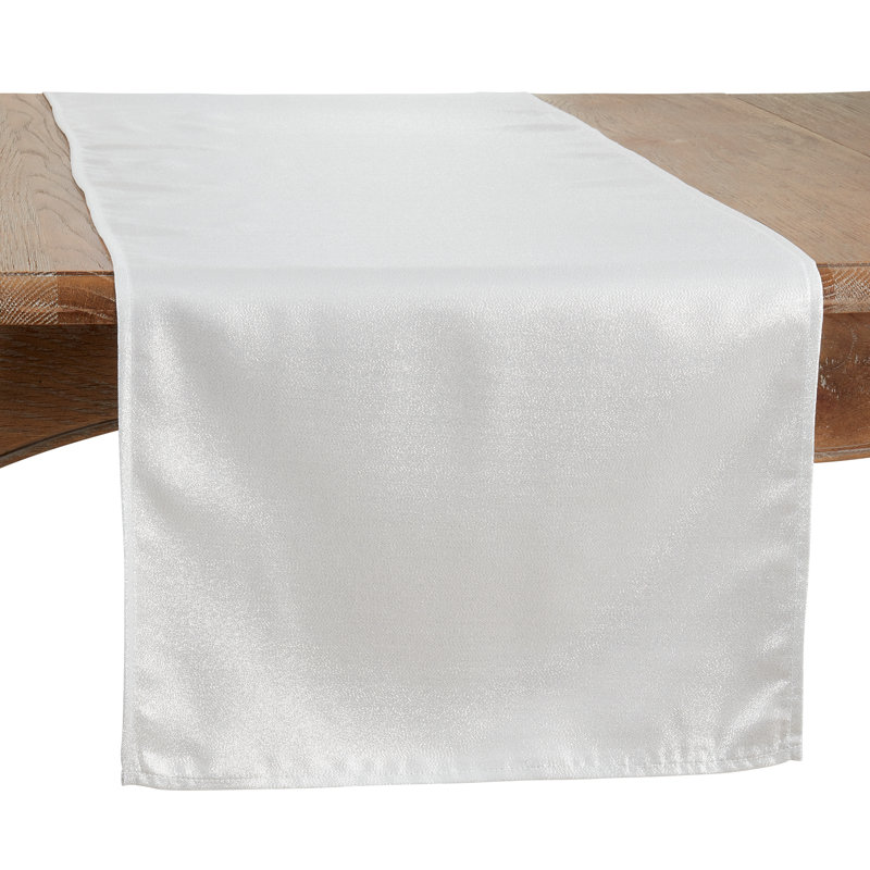 Runner_Table Runner With Shimmering Design, 54" x 18", Silver