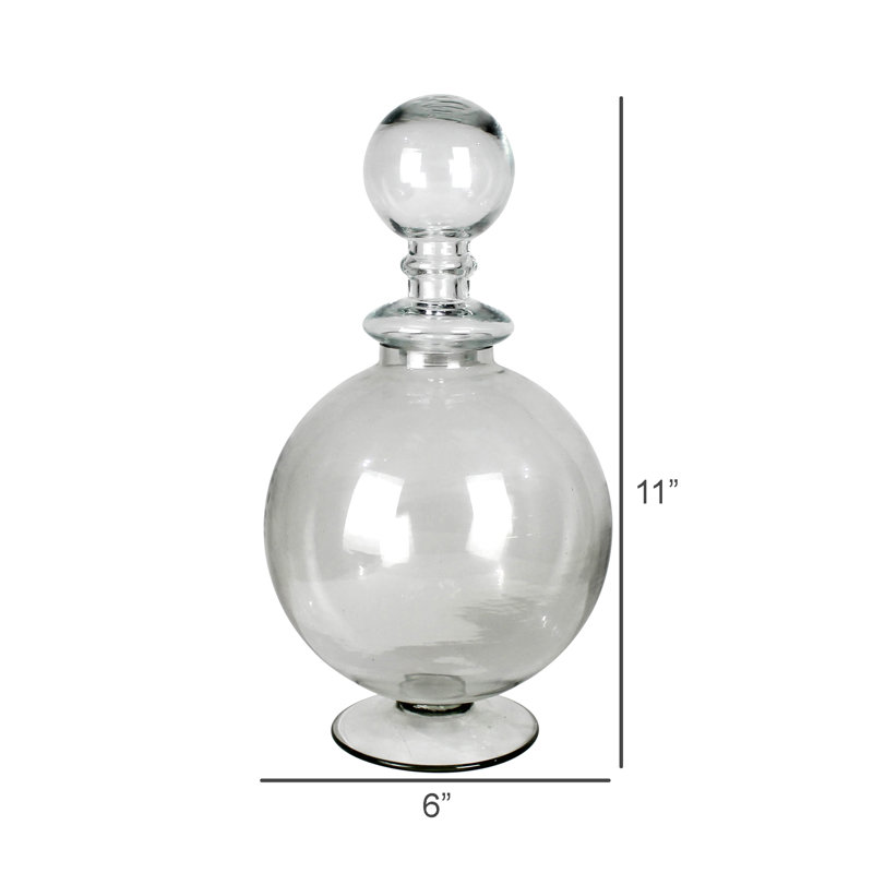 Bouteille avec bouchon, verre