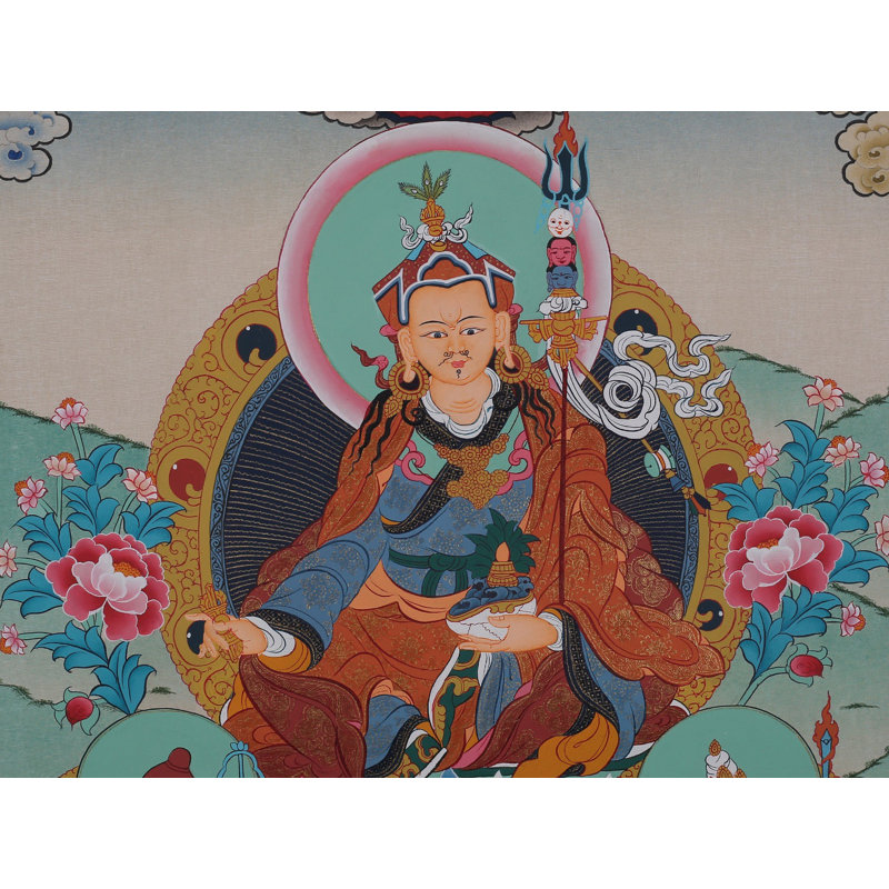 Gurou Padmasambhava Brocadeless, peinture de Thangka
