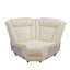 Ensemble de canapé inclinable en cuir blanc Alabaste-41228071