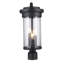 Tête de lanterne câblée noire à 1 lumière H 18,6 po
