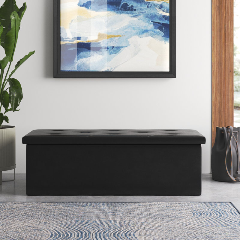 Banc de rangement Ardak, Noir