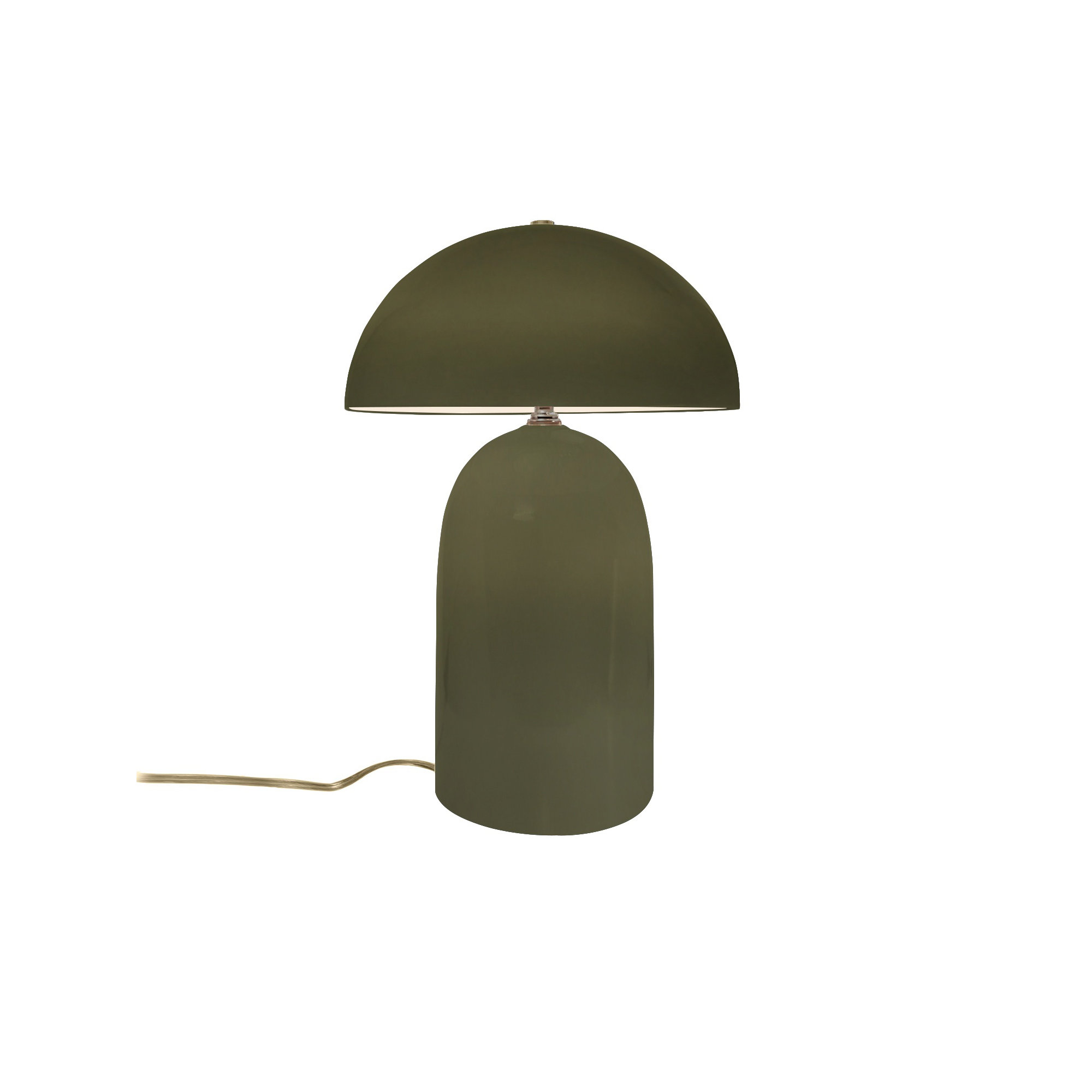 Percy Ceramic Table Lamp, Matte Green
