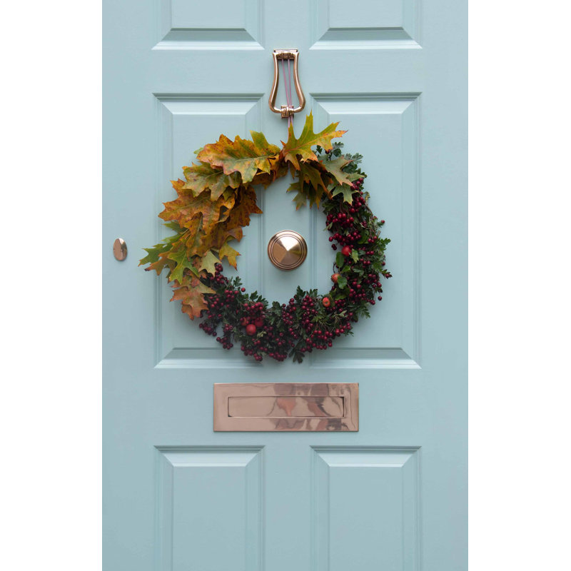 Art Deco Slimline Door Knocker, Polished Bronze