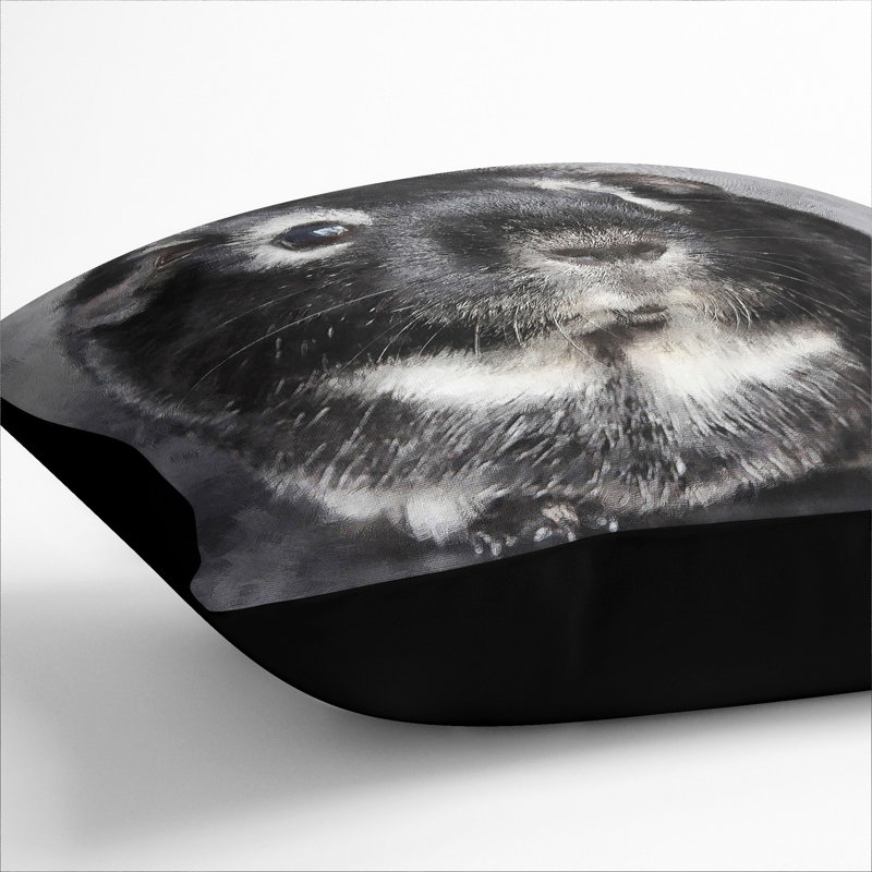 Square Cushion, 40cm H x 40cm W x 15cm D, Black