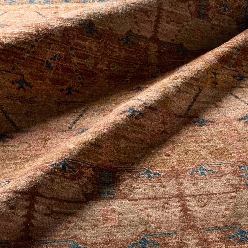 Jaipur Living Leyna GOS01 Handknot Ikat Orange/Red Area Rug (9'X12'), Rectangle 10' x 14'