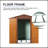 6 Ft. W X 6 Ft. D Metal Storage Shed Appealing Horizontal Siding  In Woodgrain With Coffee Trim To Complement