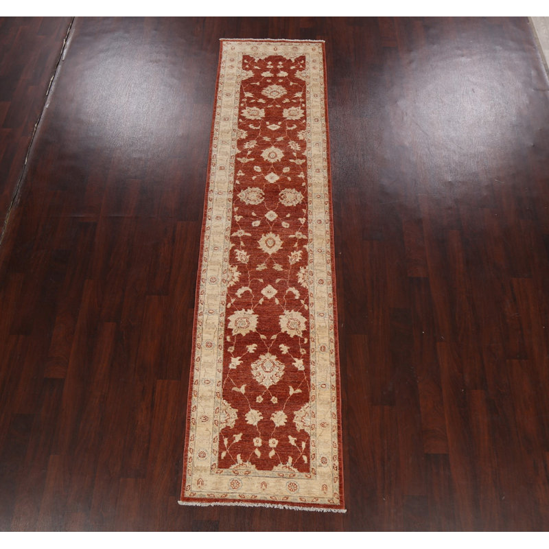 Tapis de couloir unique en laine noué à la main 2 pi 7 po x 10 pi 9 po New Age