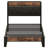 Fateemah Vegan Leather Metal Bookcase Storage Bed-1990574309