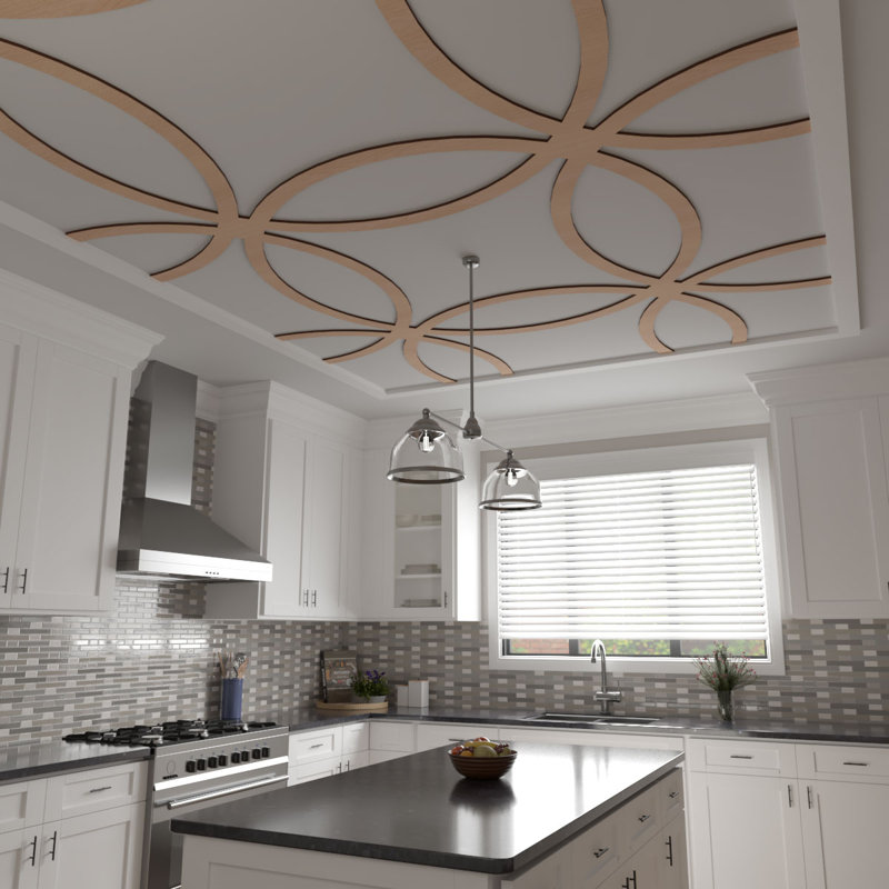 Charpente de plafond décorative Lilley, Aulne, H 47,25 po x l 47,25 po x P 0,375 po