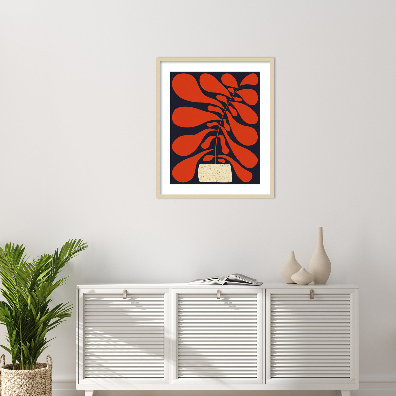 Lynne "Lazy Plant No. 1" Print, Brown, 33" H x 28" W