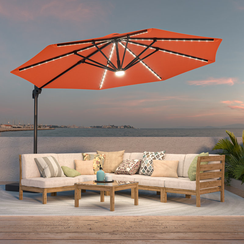 Parasol en porte-à-faux 11 'Kandee, Rouge