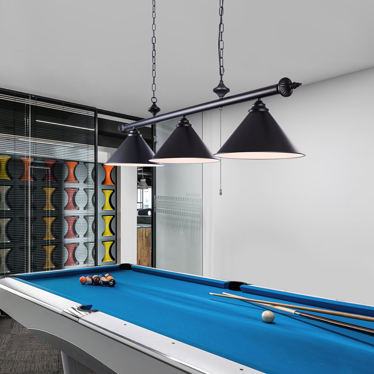 Ceti - Light Matte Black Pool Table Lights Pendant