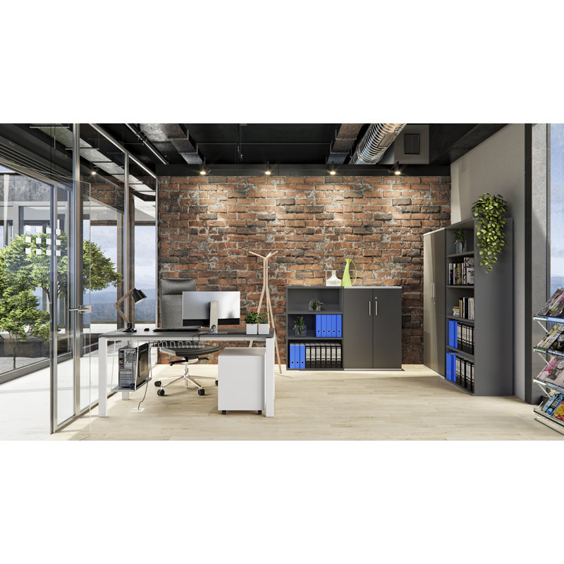 Favela 2 -Door 4 -Shelf, White/Anthracite