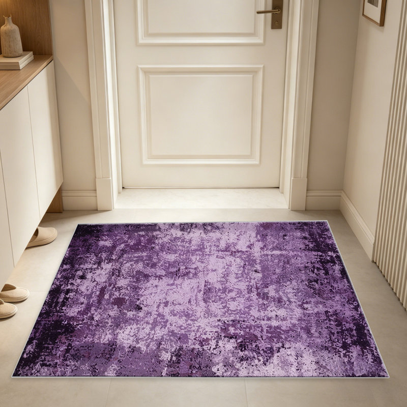 Purple and White Distressed Abstract carpet-easy to clean, machine-washable, soft and comfortable; suitable for door mats, kitchens, living rooms, bedrooms, corridors, and laundry areas. Easy to clean, durable carpet for home decoration.