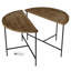 Tables basses en demi-lune 2 pièces Esma