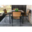 SoHo 36" Square Teak Aluminum Outdoor Dining Table-1280338553