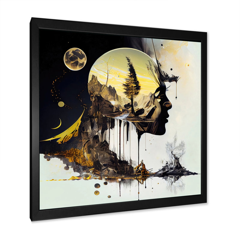 Art pur sur toile, "Pure pensées", Cadre photo noir, L 30 po x H 30 po
