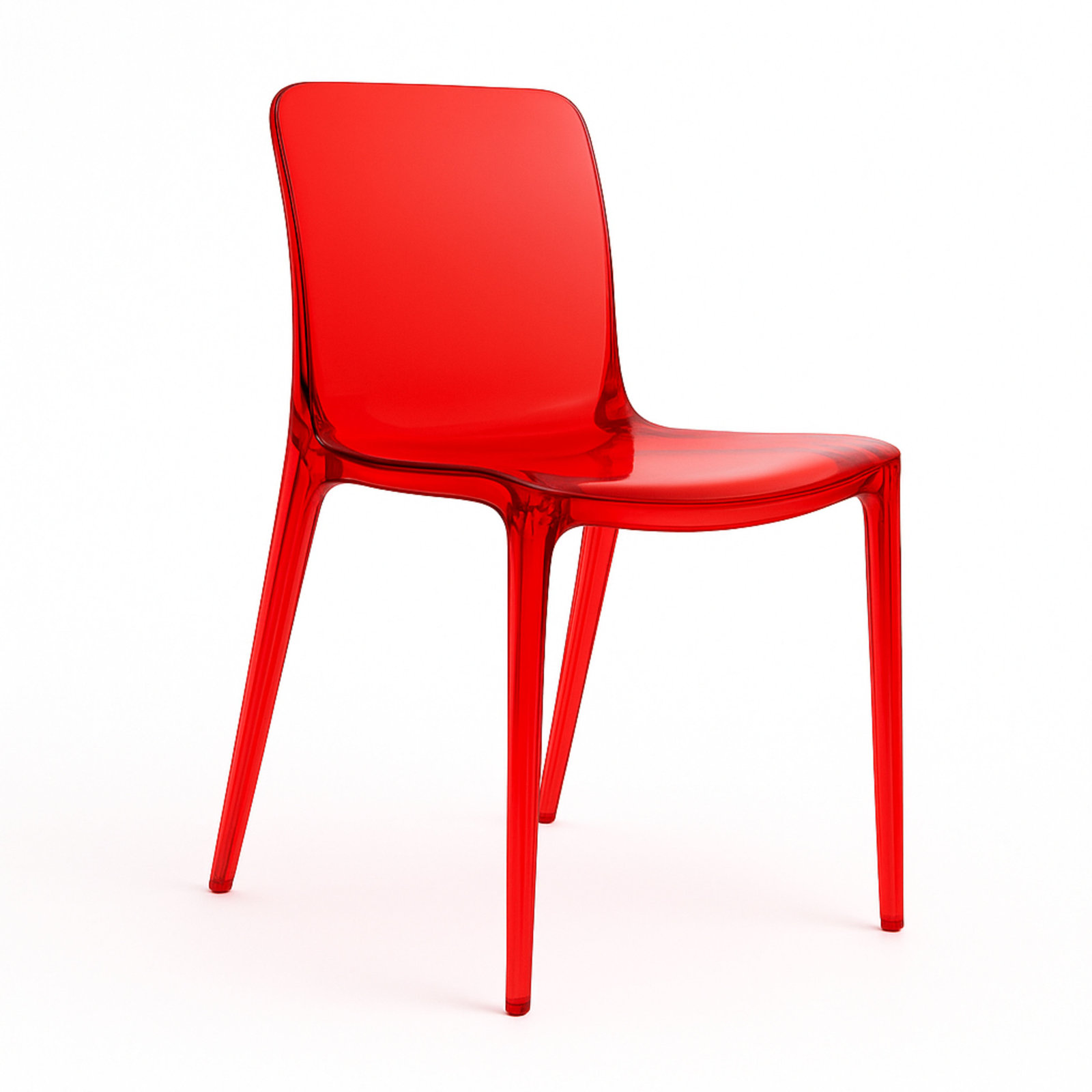 Lade Dining Chair, Transparent Red, Individual