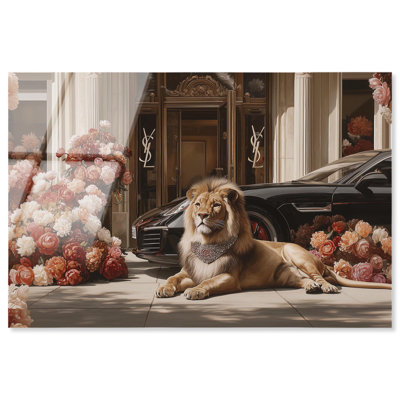 «Graceful Lion Blossoming Store», reproduction d'art acrylique, prêt à accrocher