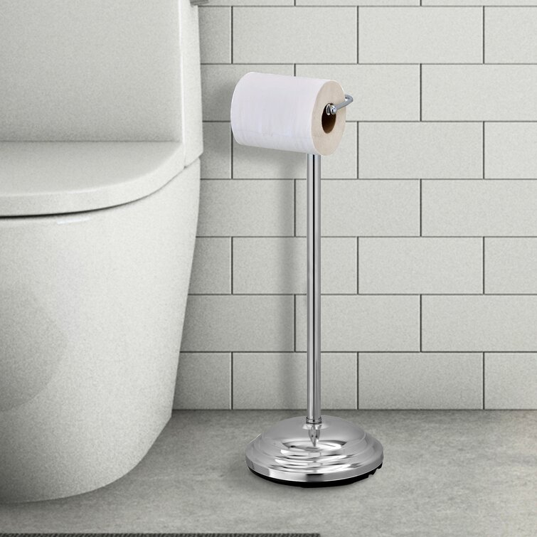 MyGift BATH0200BLK Freestanding Toilet Paper Holder