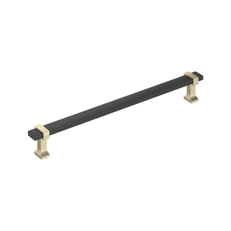 12-Inch Brushed Matte Black and Golden Champagne Appliance Pull