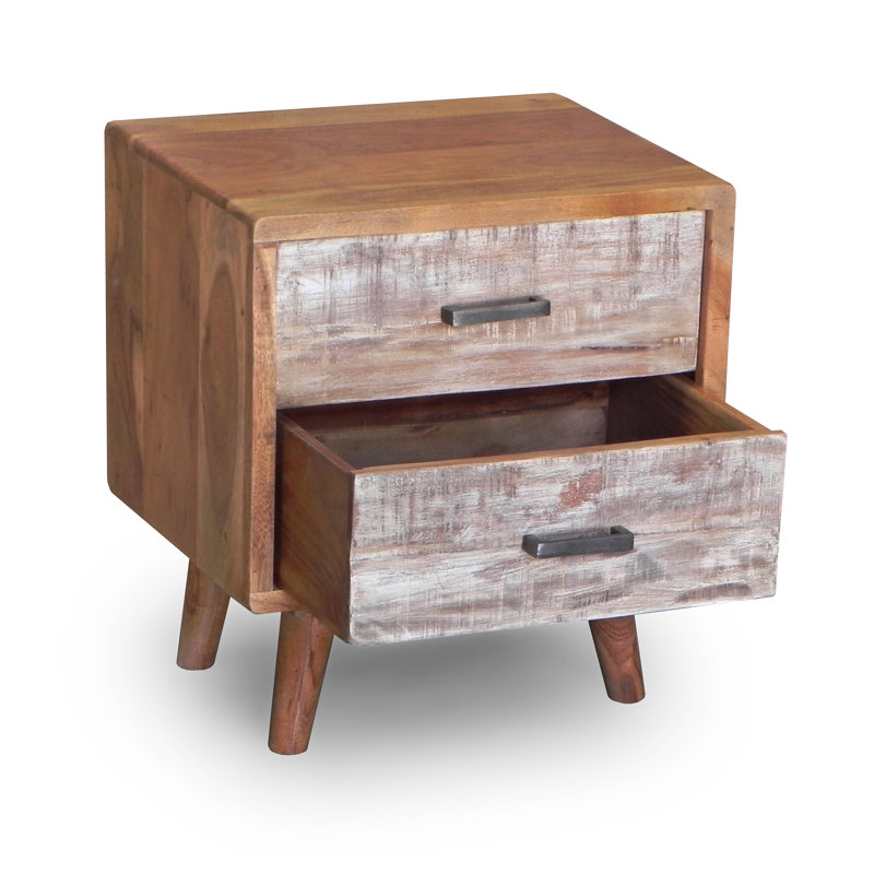 Parham 45cm W Solid Wood Bedside Table