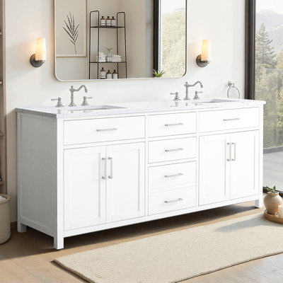 Shamar 72" Double Bathroom Vanity