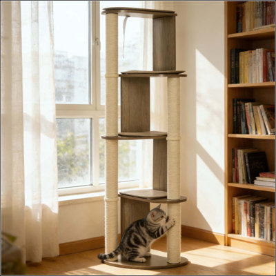 Grande tour à chat à plusieurs niveaux, arbre à chat d'angle