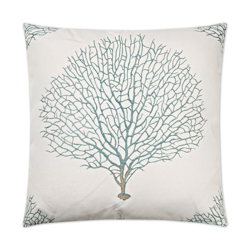 Taormina Square Pillow Cover & Insert, Aqua