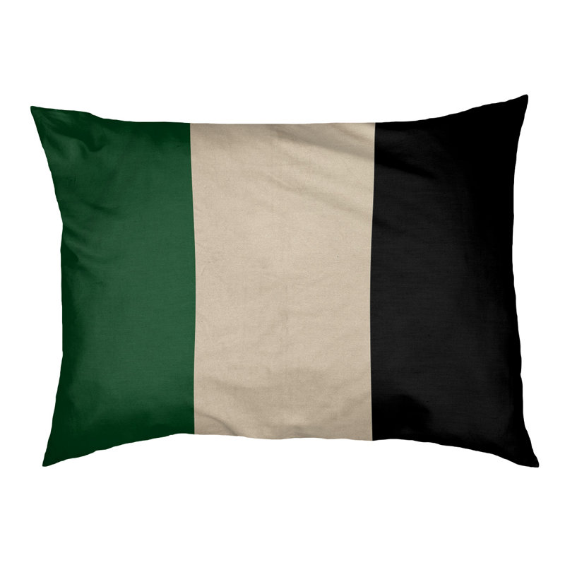 Coussin Milwaukee, Moyen (l 28 po x P 18 po x H 9,5 po), Vert belle terre / crème ville / noir