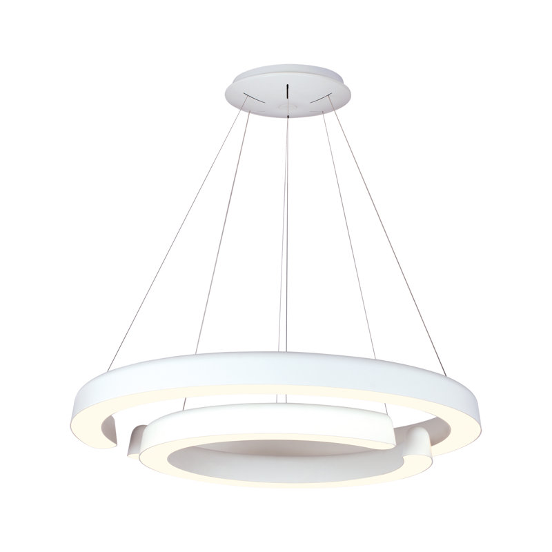 Lustre unique à 2 lumières DEL à niveaux ahsiah