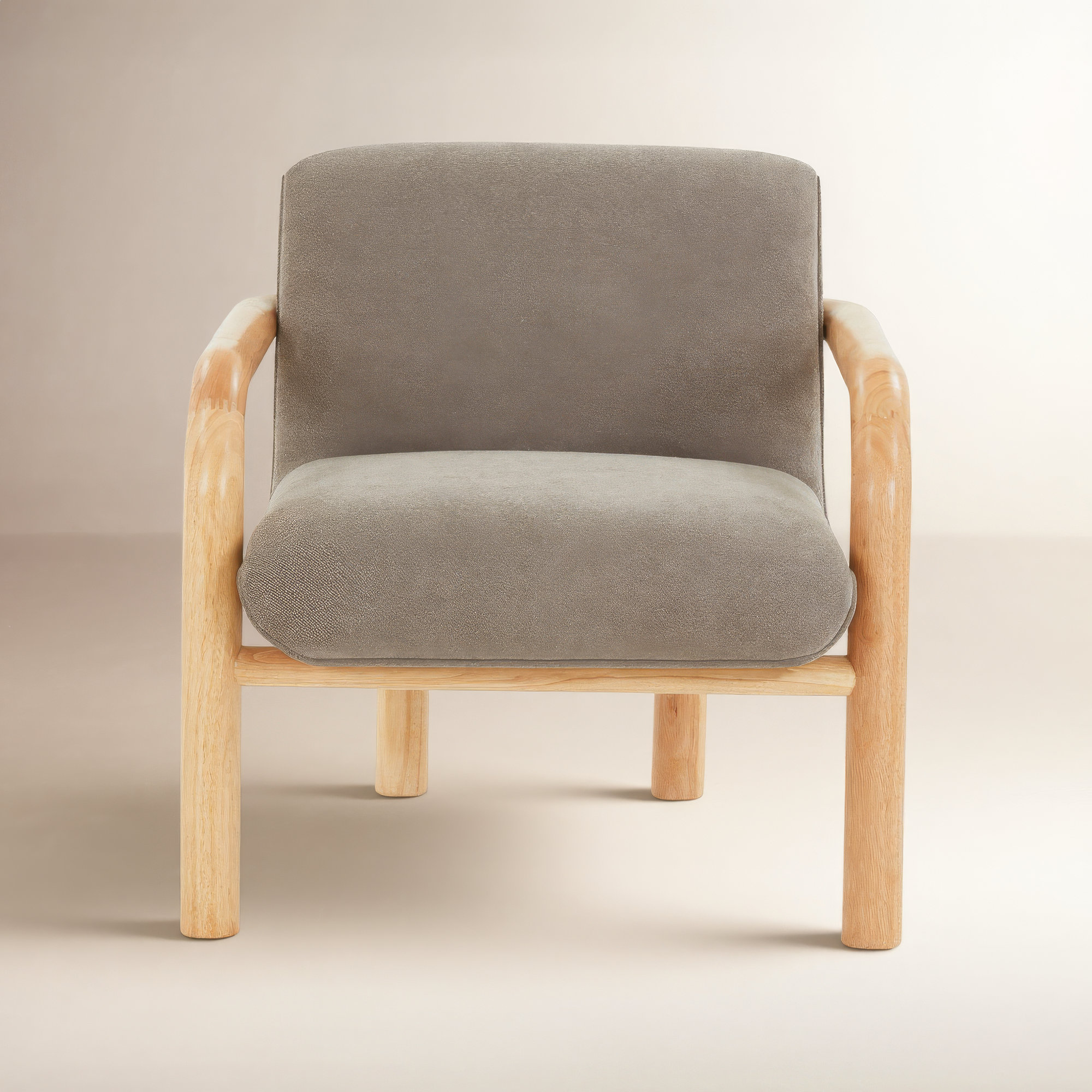 Reyer Boucle Accent Chair, Brown