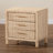 Camodeca Japandi Sun Bleached Rattan 3-Drawer Nightstand