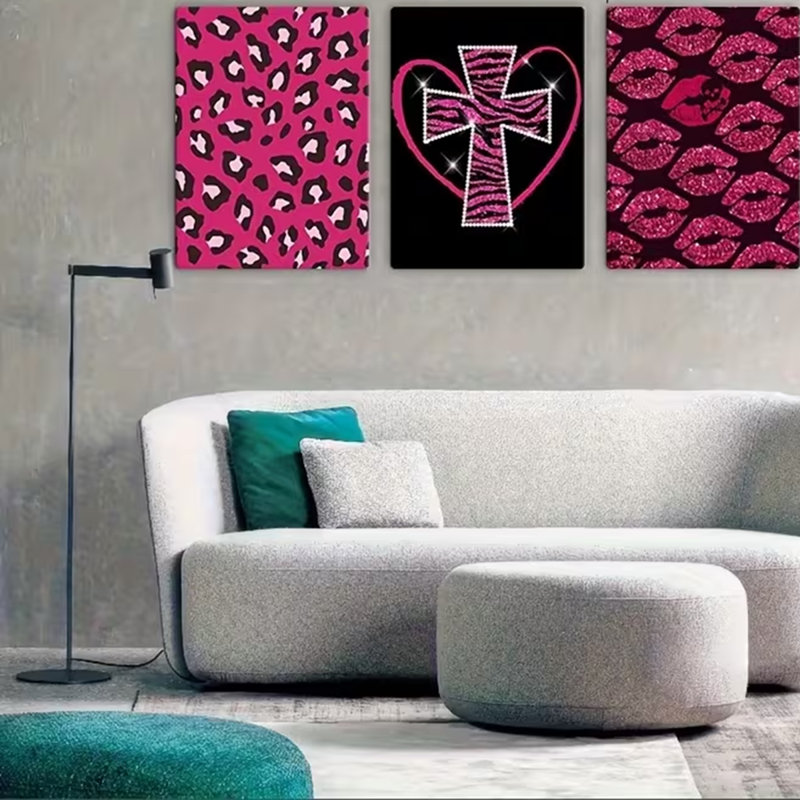 3 Piece Wrapped Canvas Print, 45 cm H x 30 cm W