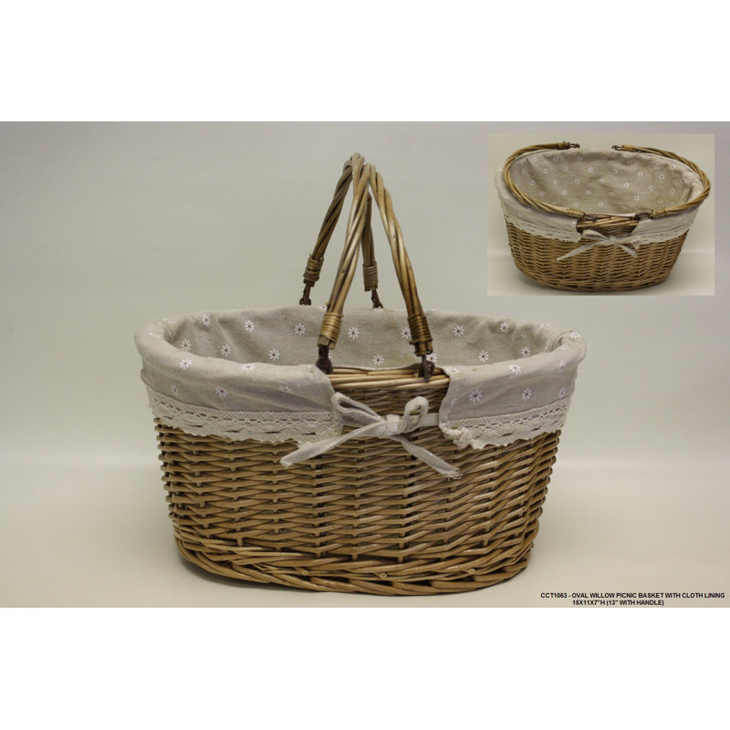 Panier à tressé pour pique-nique ovale willow