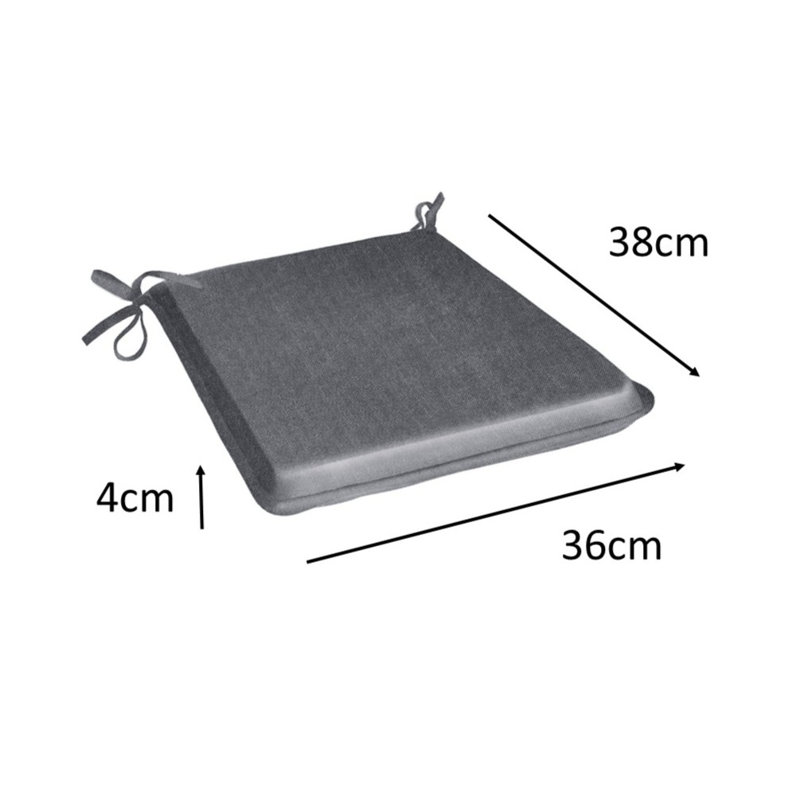 Aprilette Water Repellent Outdoor Seat Cushion, Grey