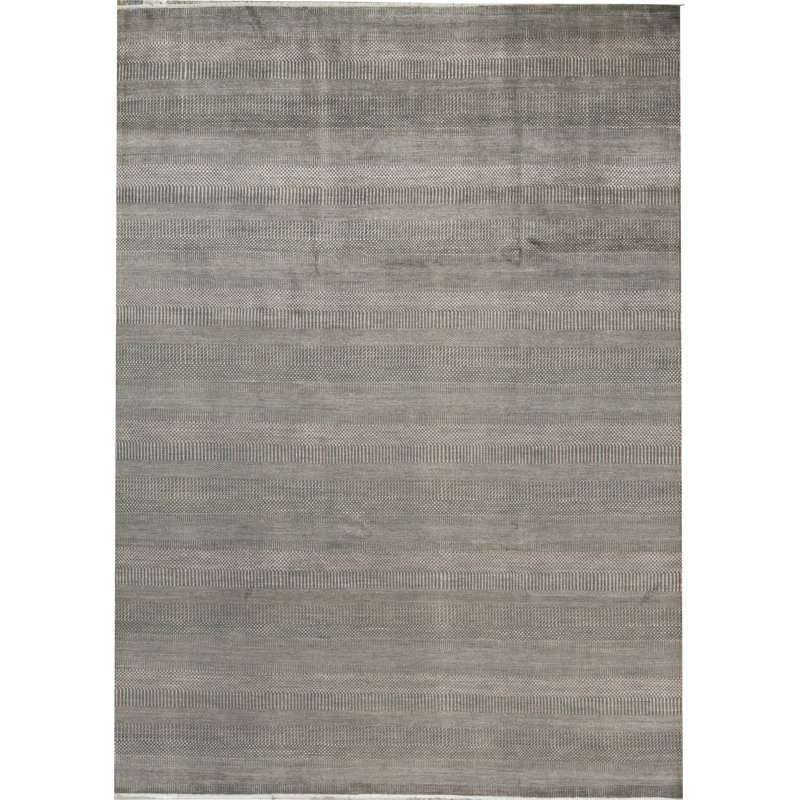 Wool Area Rug in Gray/Copper