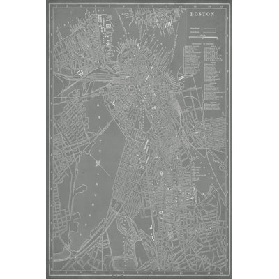 City Map of Boston by Vision Studio - Painting Print