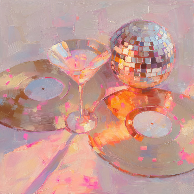 Art mural sur toile Disco Reflections, 20"W x 20"H x 1.5"D