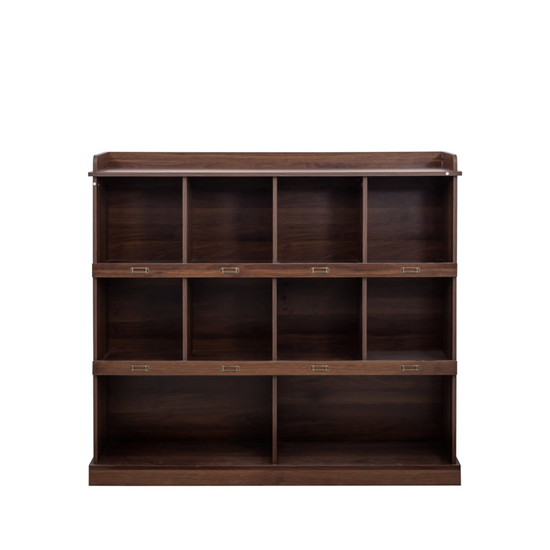 Bibliothèque à 10 tablettes, noyer