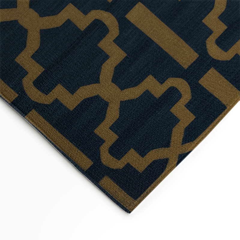 Trellis Gray Indoor and Outdoor Area Rug, Rectangle 5' x 7'