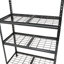 Ensemble de 2 tablettes de rangement à 5 niveaux, étagères de garage robustes, étagères réglables, tablette en acier, assemblage sans boulon, pour garage, remise, noir