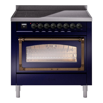 ILVE Nostalgie II Noblesse 36 po à induction, éléments à induction (porte vitrée)