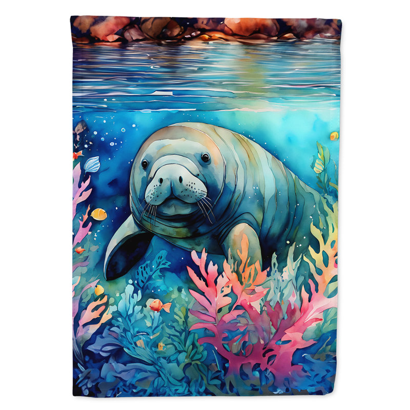 Drapeau de jardin du lamantin