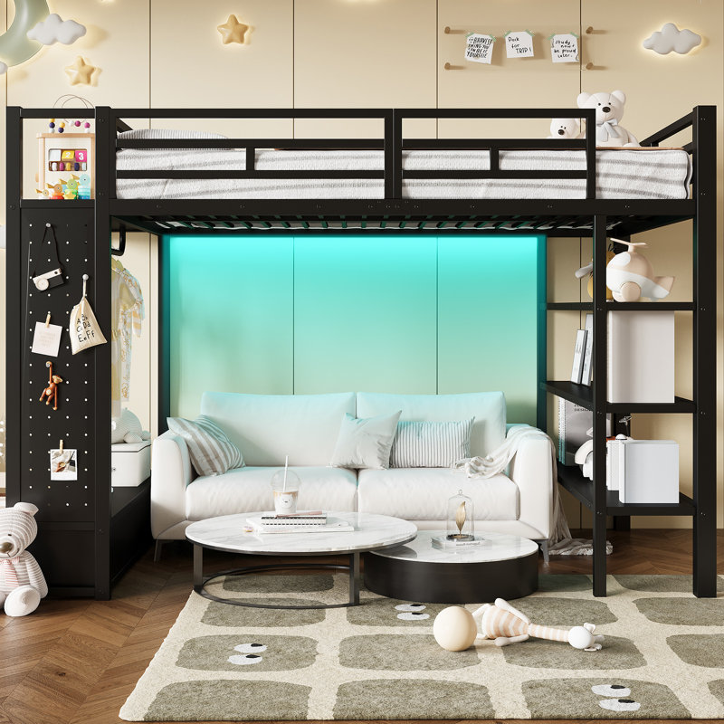 European Double (140 X 200 Cm) Bunk Bed Bed Frame, Black