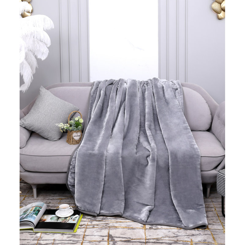 Bernestine Throw Blanket, Silver, W150 x L200cm