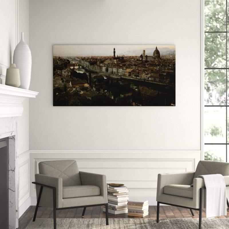 Firenze Print by Jordan Thurston, Glass Coat, 40" H x 80" W x 1.5" D